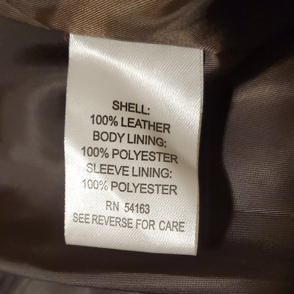 Calvin Klein Brown Real Leather Women's Jacket - Picture 4 of 11